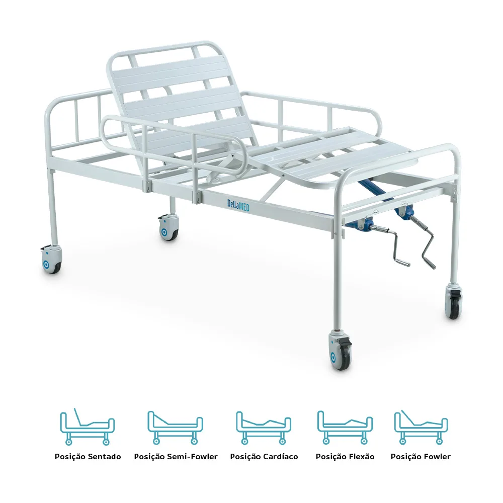 Cama hospitalar manual 2 manivelas - Imagem 4