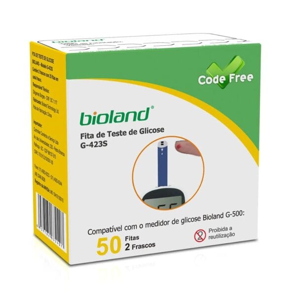 Fita de teste de glicose bioland - Imagem 4